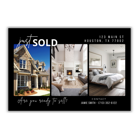 Just Sold Black and White Postcards
