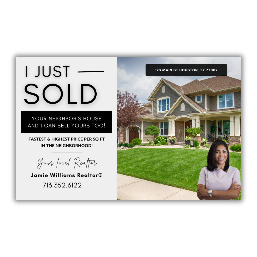 Just Sold 2 Postcards (Direct Mail)