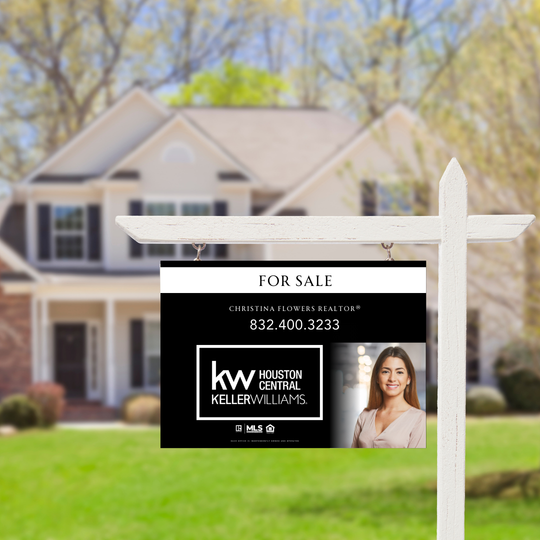 Black And White Sign with Headshot V2 24x18