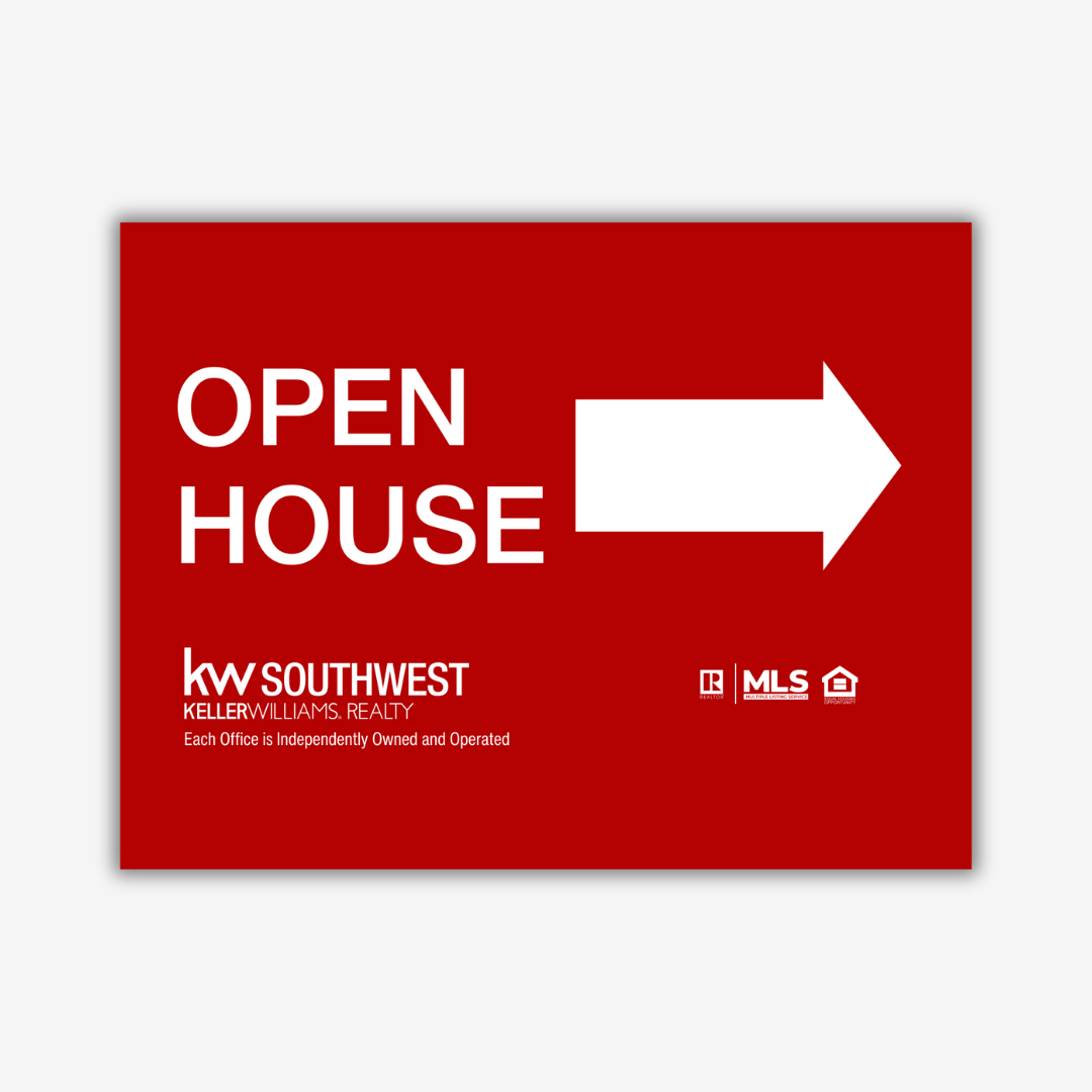 KW Southwest Red and White Signs Open House