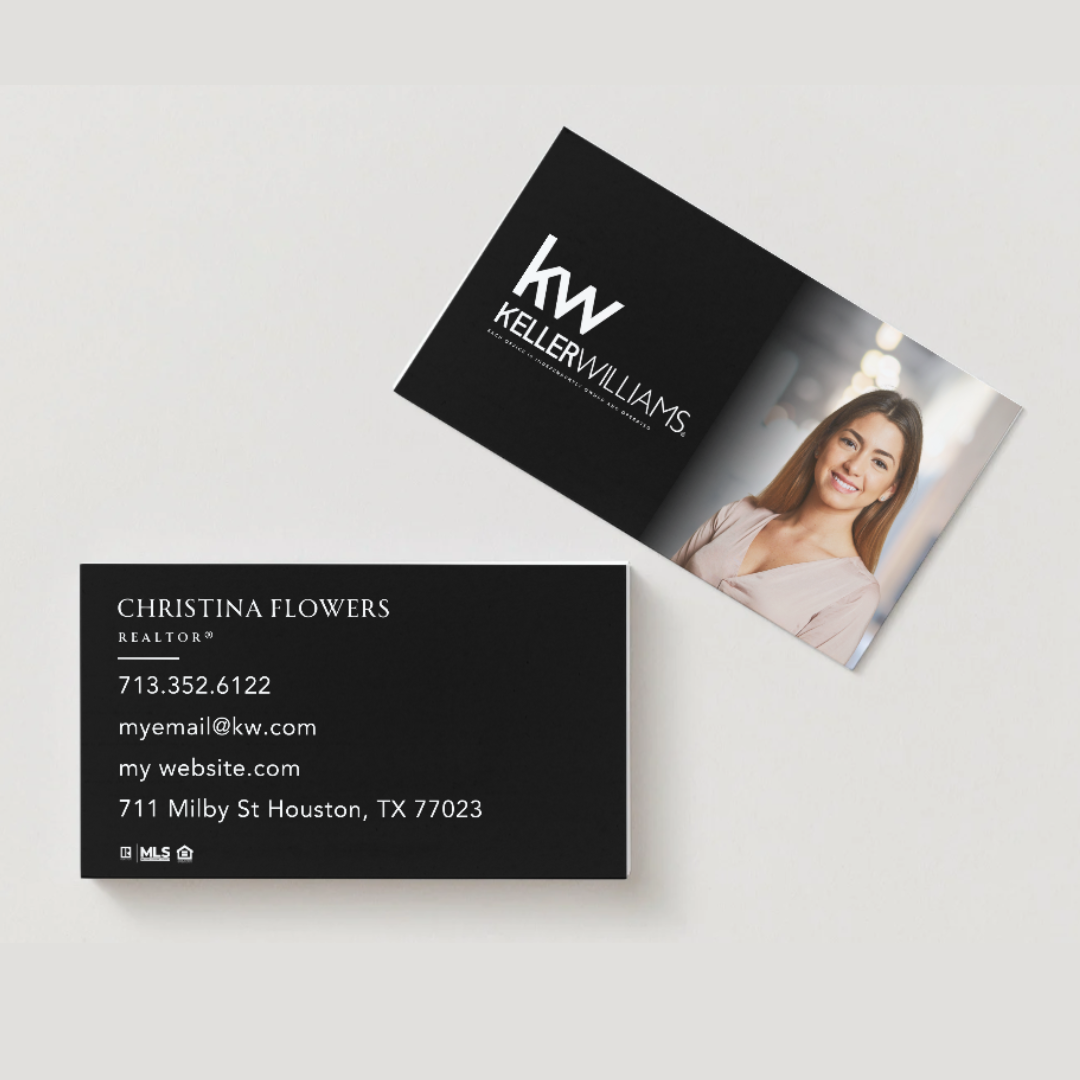 Black Business Card with Picture