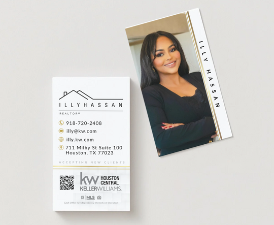 Gold White Black Business Cards