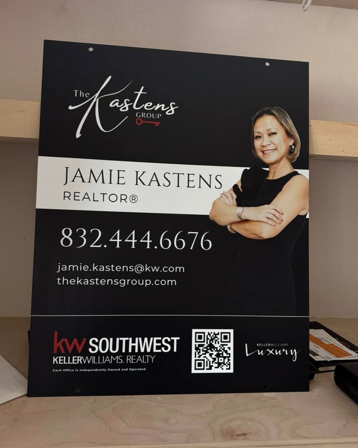 Branded yard sign panel for The Kastens Group