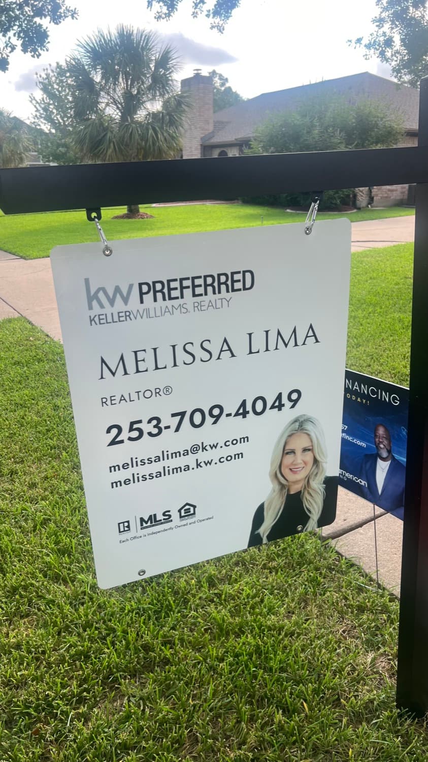Keller Williams hanging sign for Melissa Lima