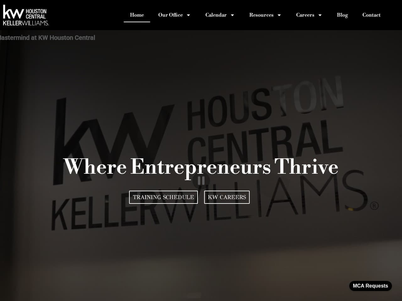 KW Houston Central website