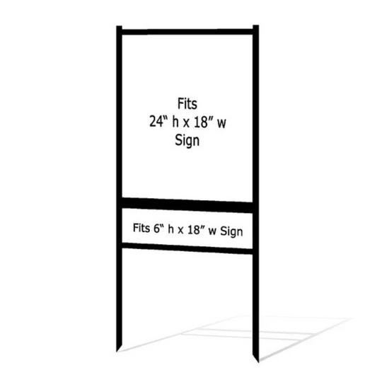 24” x 18” Single Rider Frame – Slide-In Style