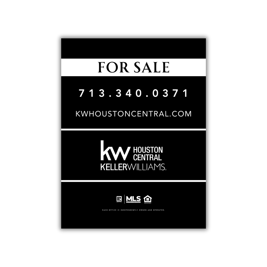 Keller Williams Houston Central Sign & Frame