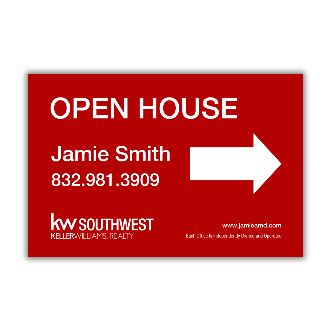 KW Southwest All Red Open House 18 x 12