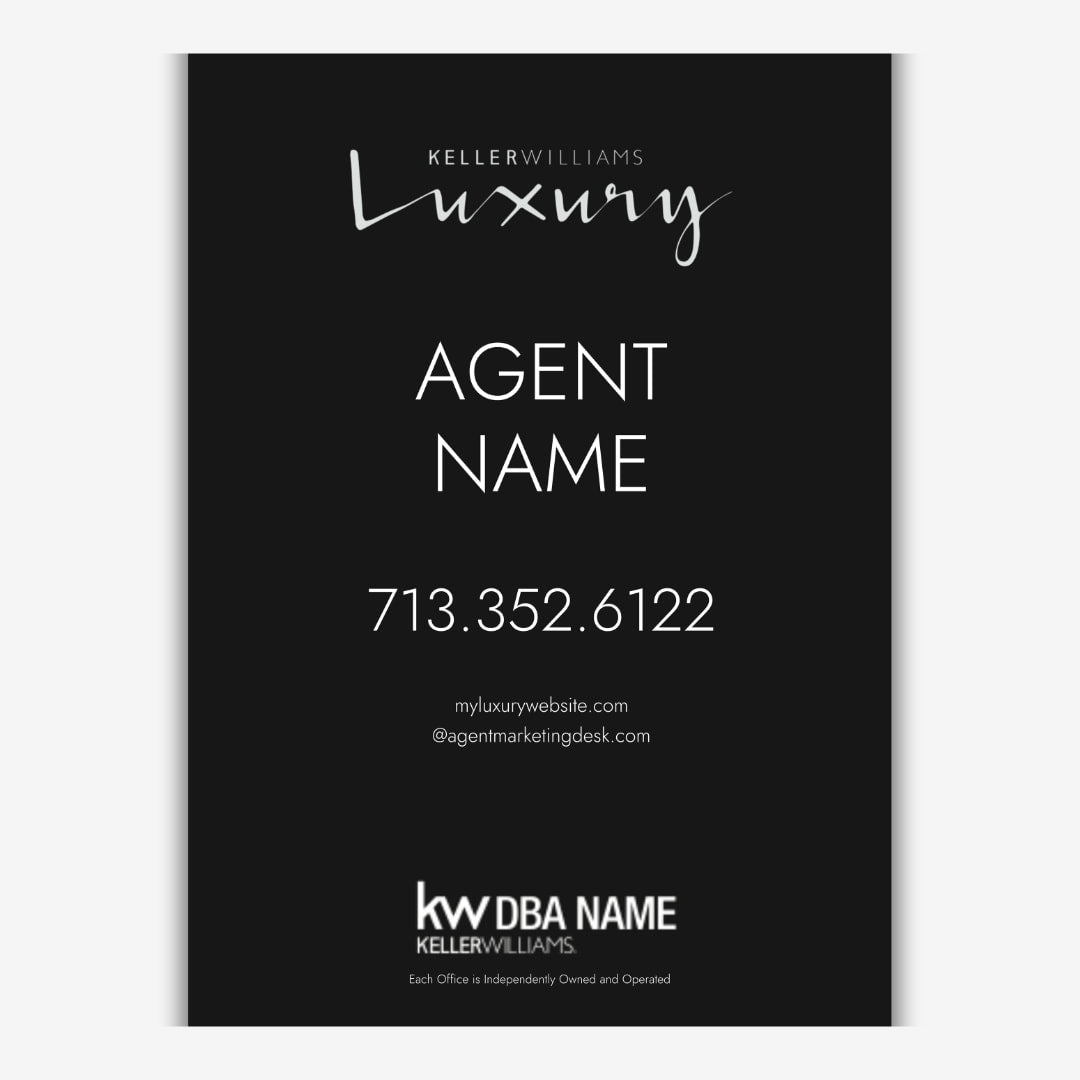Black Luxury Sign (24x36) Premium Sign