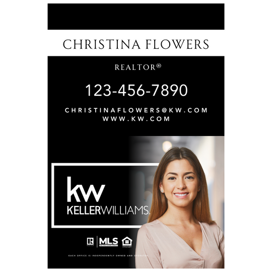 Black And White Sign V1 24x30