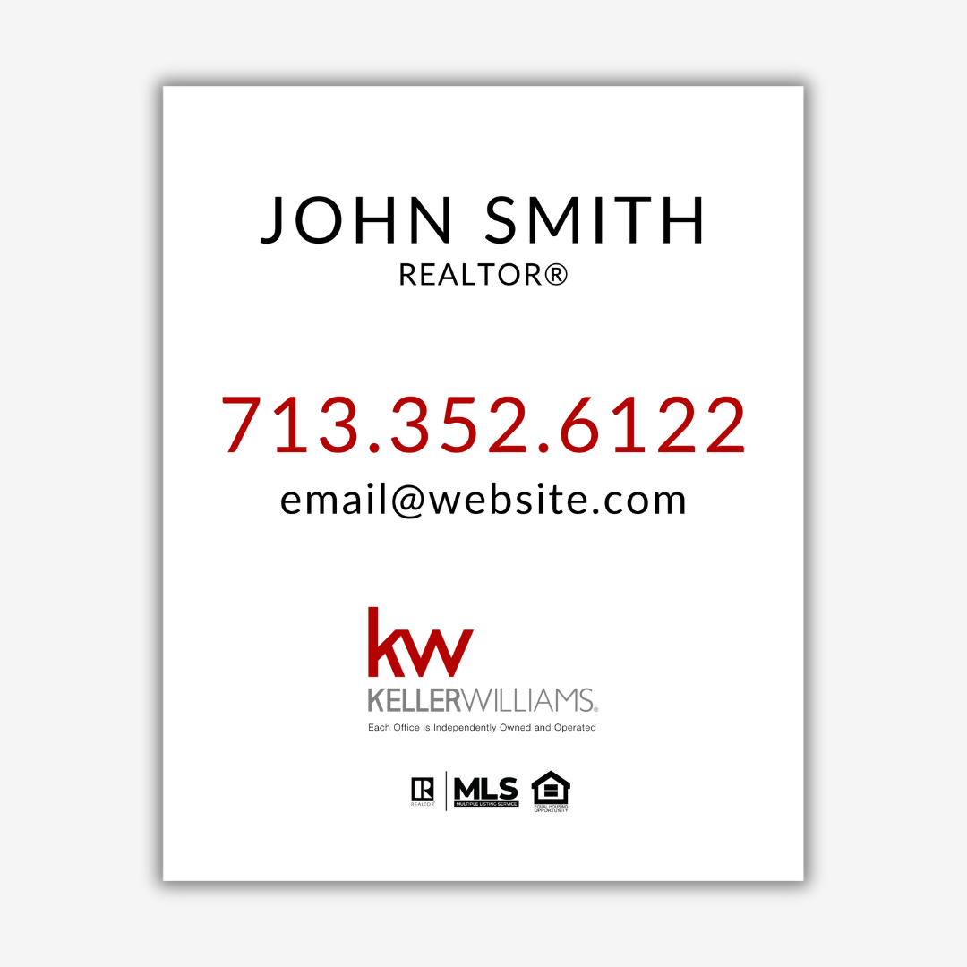 White Sign V2 24x30 Sign