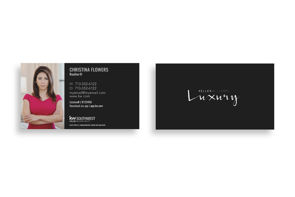 KW Luxury Business Cards (black)
