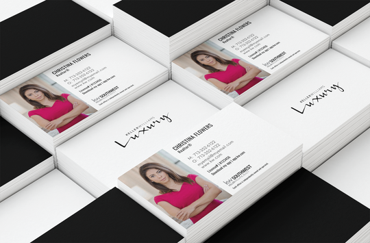 KW Luxury Business Cards (white)
