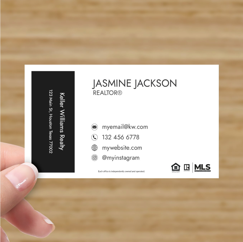 White and Black Business Card