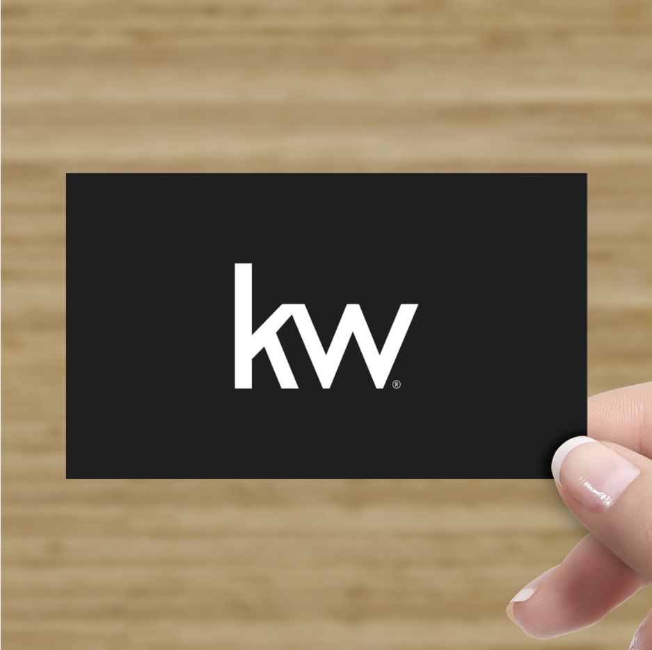 White and Black Business Card with Headshot