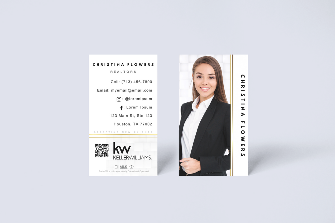 Gold White Black Business Cards