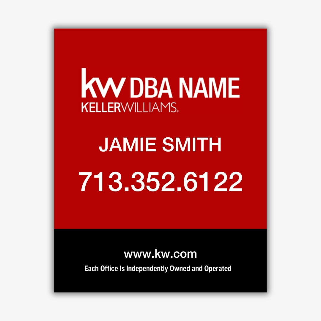 Red and Black Sign 24x36 Premium Sign